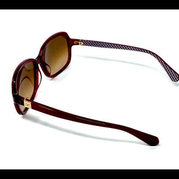 Diane Von Furstenberg DVF598S Kristen Red Sunglasses New - Picture 2 of 5